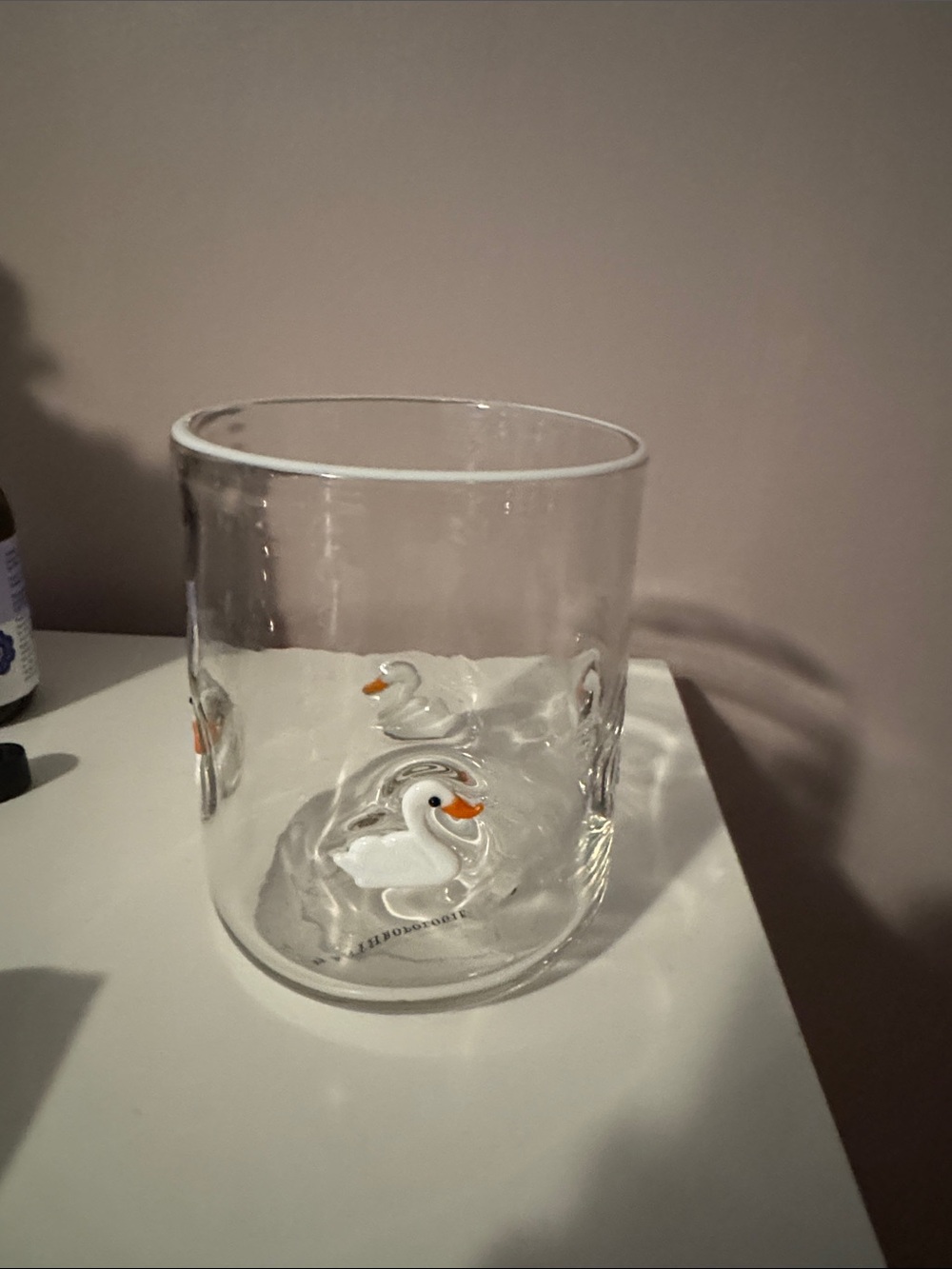 Anthropologie Swan Icon Juice Glass